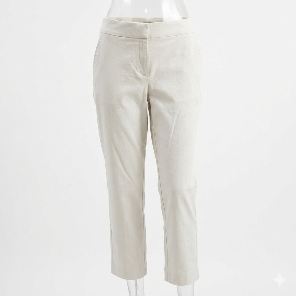 SPANX Cream Ankle Cropped Ponte Pants